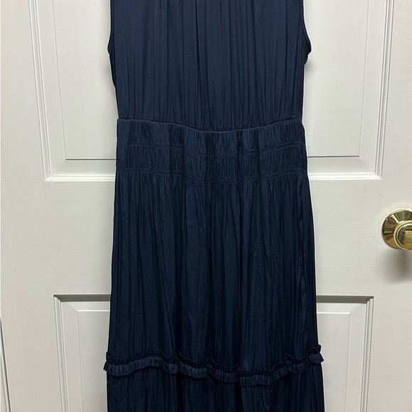 Navy Silk Dress - Picture 3 of 3